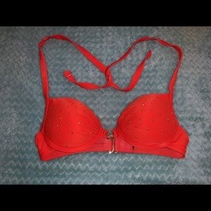 oranges jeweled bikini top